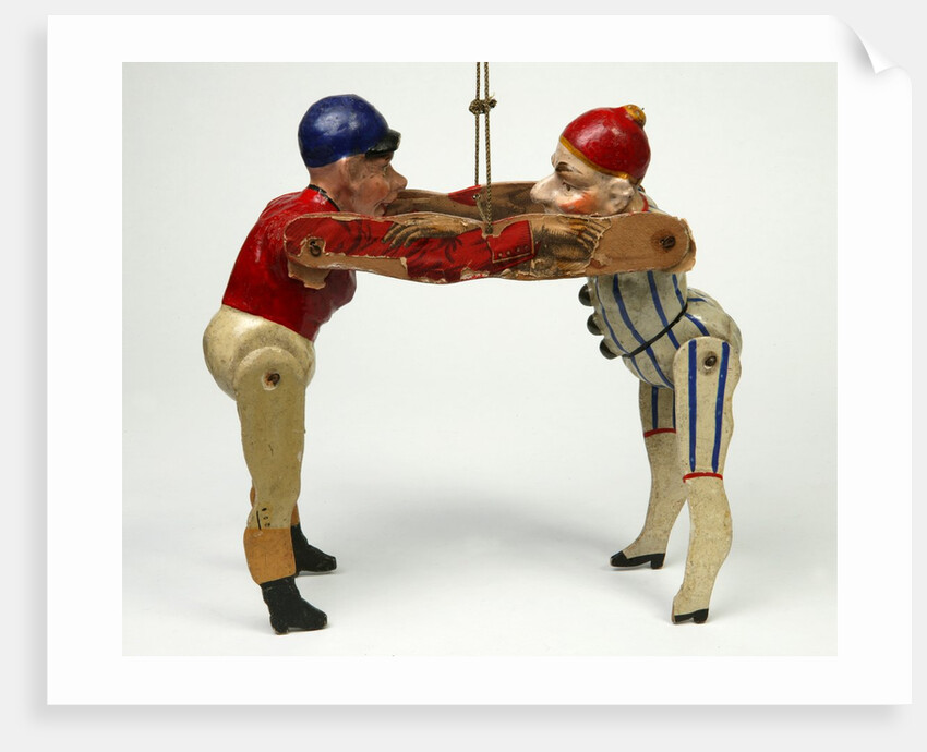 Wrestling dancing dolls by Unknown