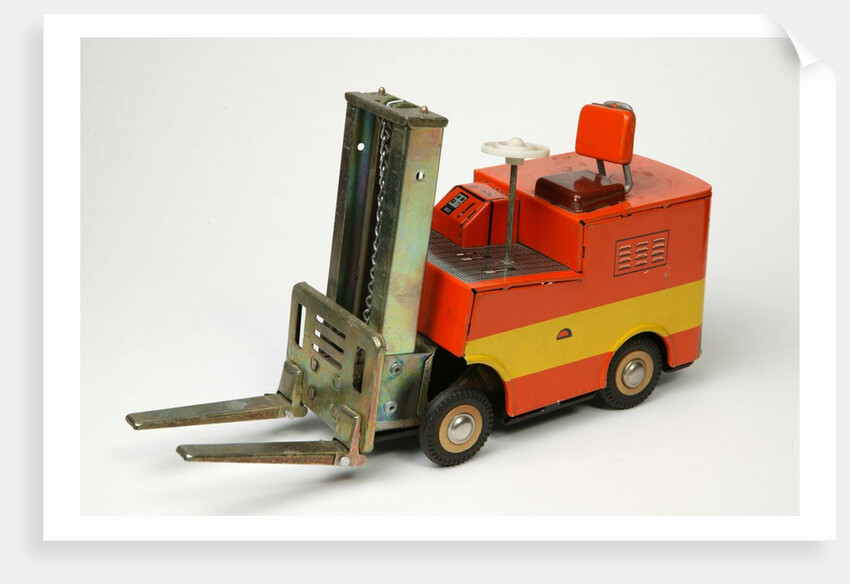 Clockwork toy fork lift truck by Unknown