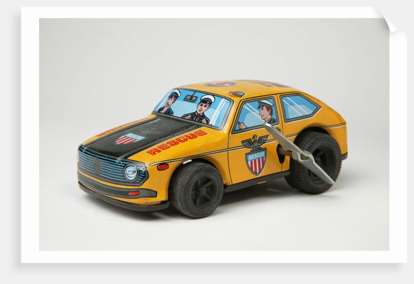 Clockwork toy emergency rescue car by Yoneya Toys Co. Ltd