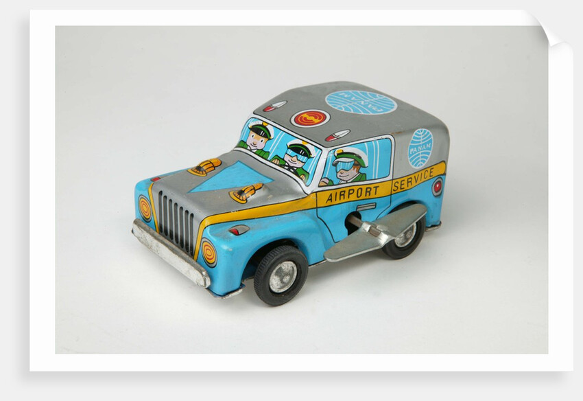 Clockwork toy Pan Am Airport service car by Unknown