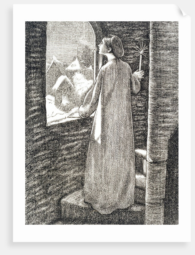 Illustration to St Agnes Eve by Sir John Everett Millais