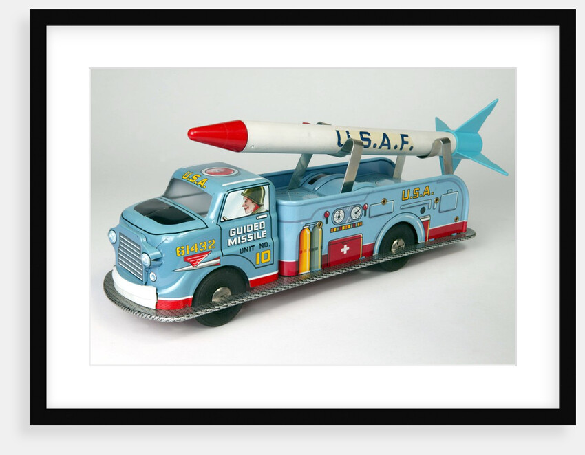 Mechanical toy rocket truck by Louis Marx & Co Ltd