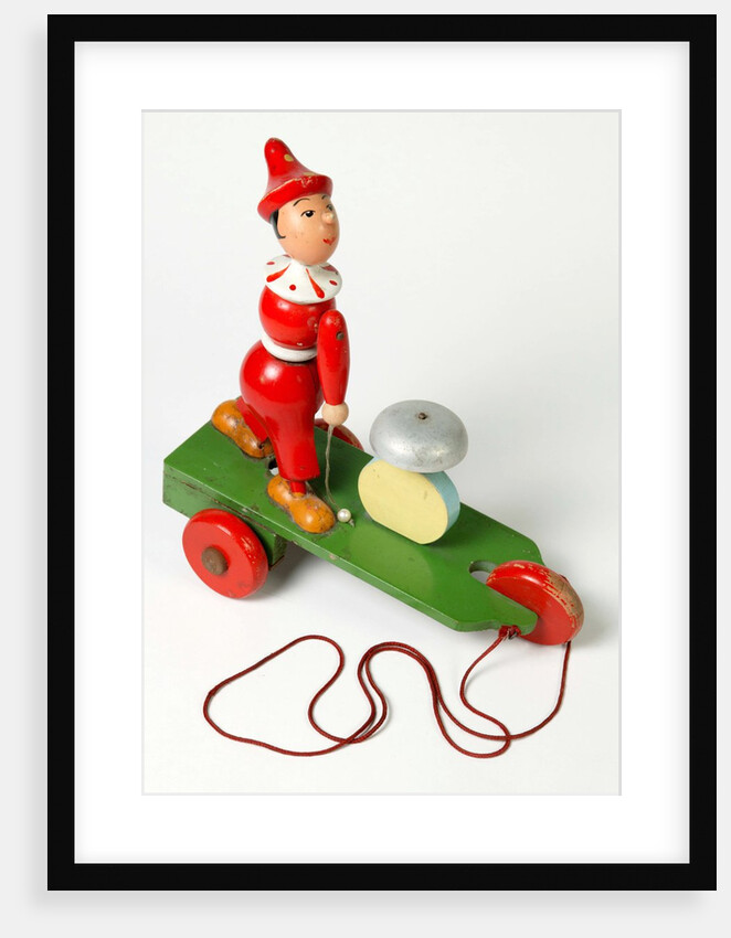 Pull along toy clown by Unknown