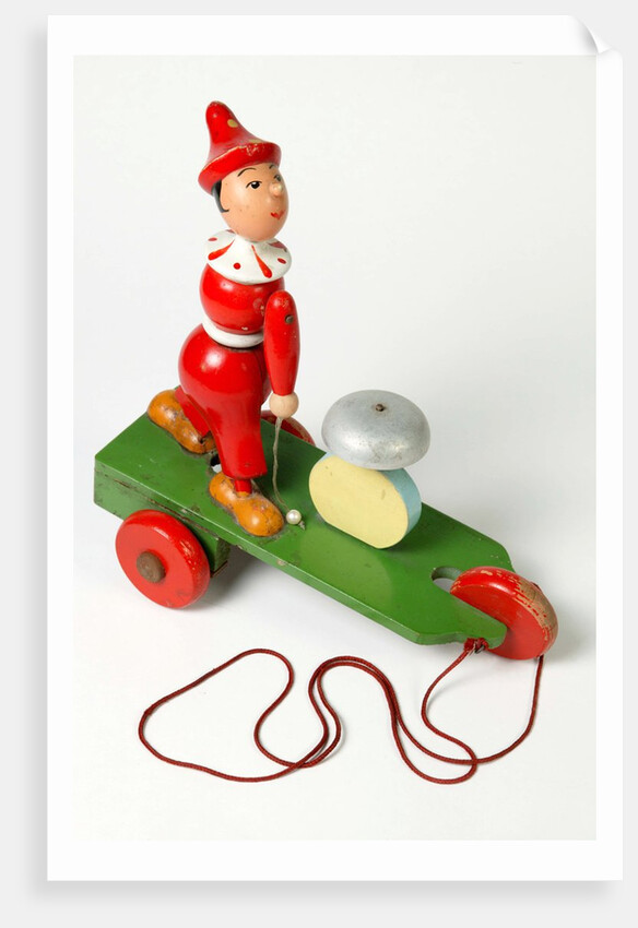 Pull along toy clown by Unknown