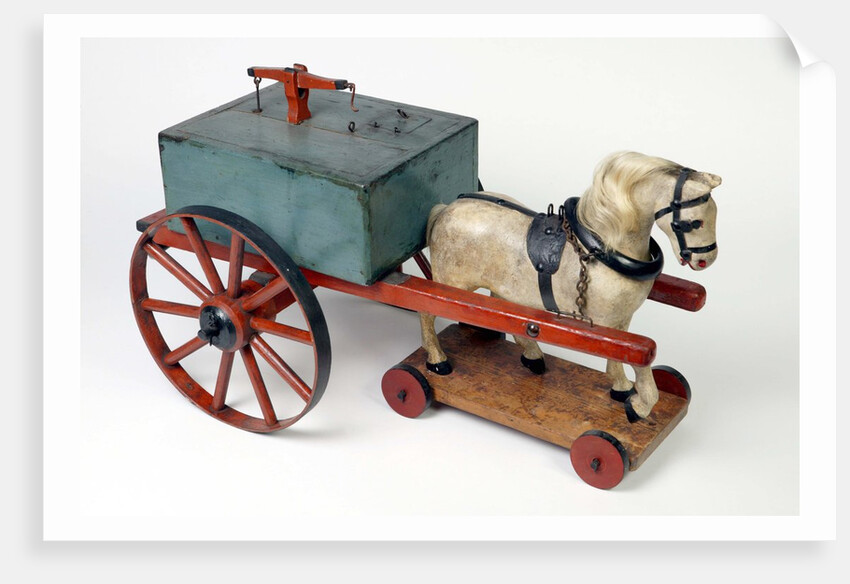 Toy horse and cart by Unknown