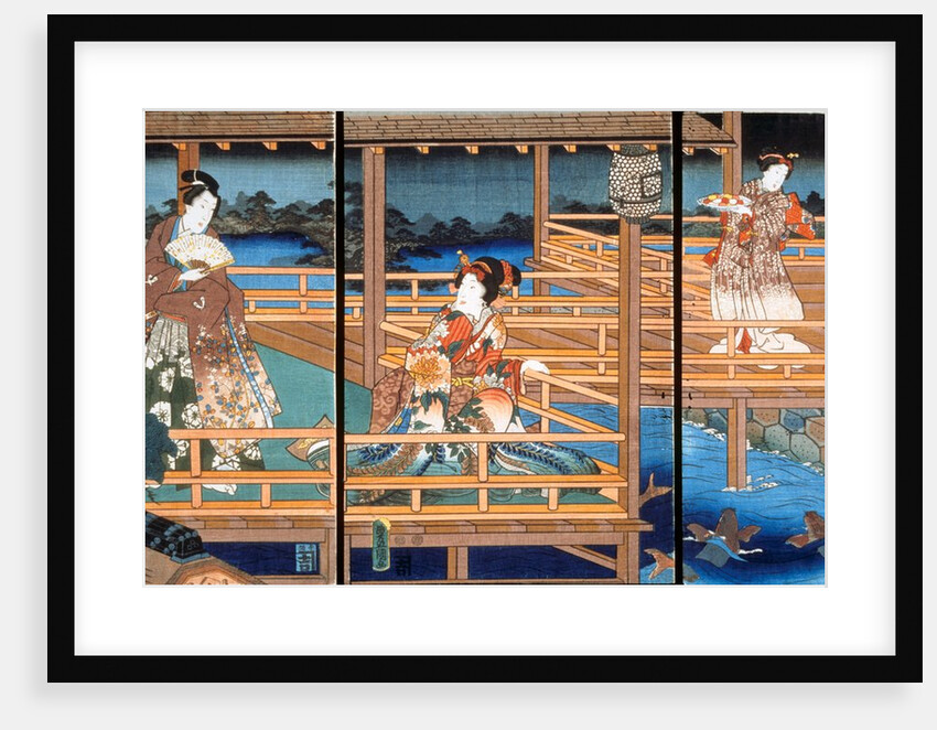 Illustration of a scene from Genji Monogatari by Utagawa Kunisada (I)