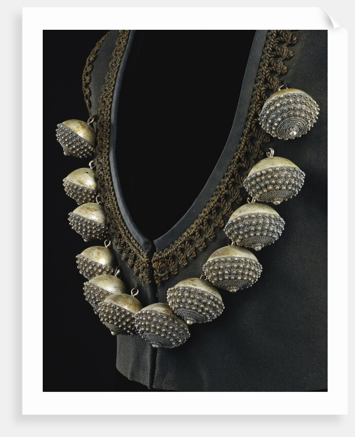 Waistcoat, detail of buttons. Wurttenburg, Germany, mid-19th century by Unknown