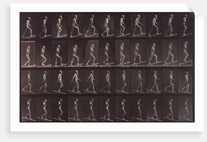 Man ascending and descending incline by Eadweard Muybridge