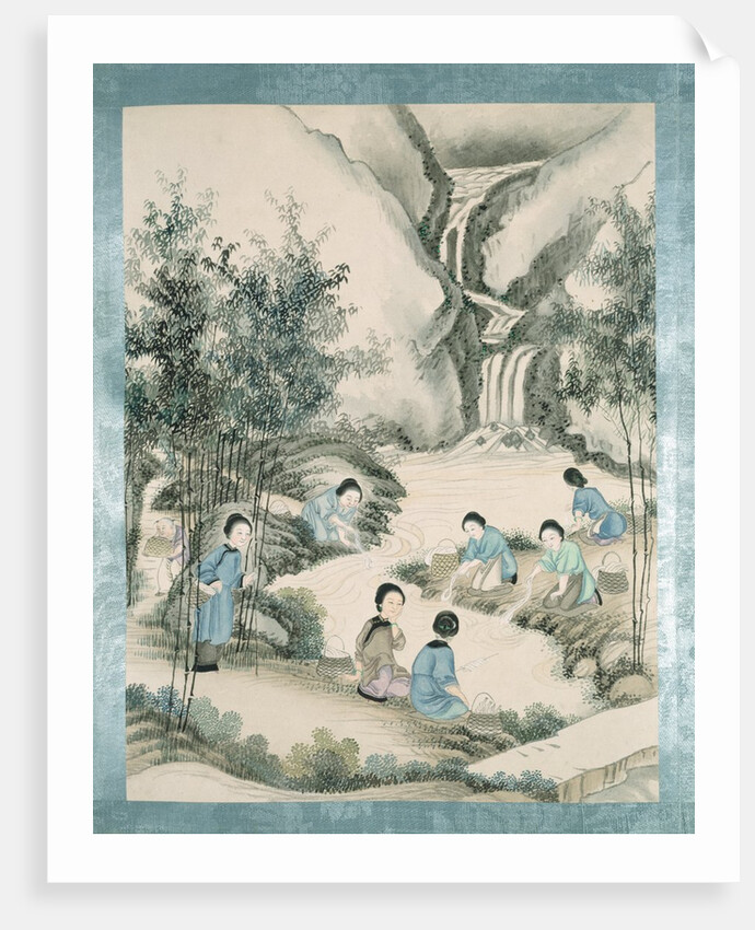 Washing silk thread in the river by Jun Wu