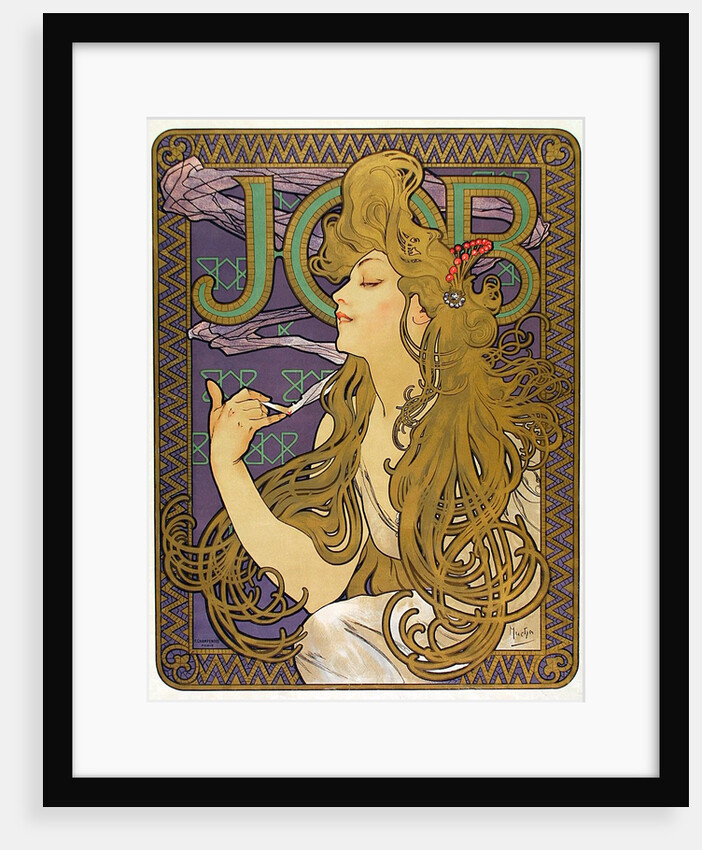 Advertisement for Job cigarette papers by Mucha