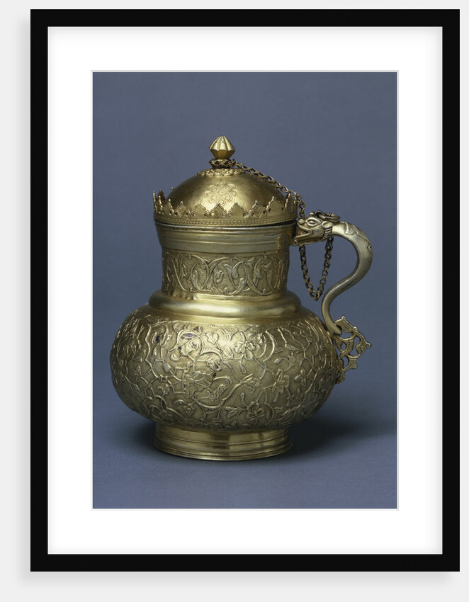 Jug with lid and handle in the form of a dragon. Probably Istanbul, Turkey, mid-16th century by Unknown
