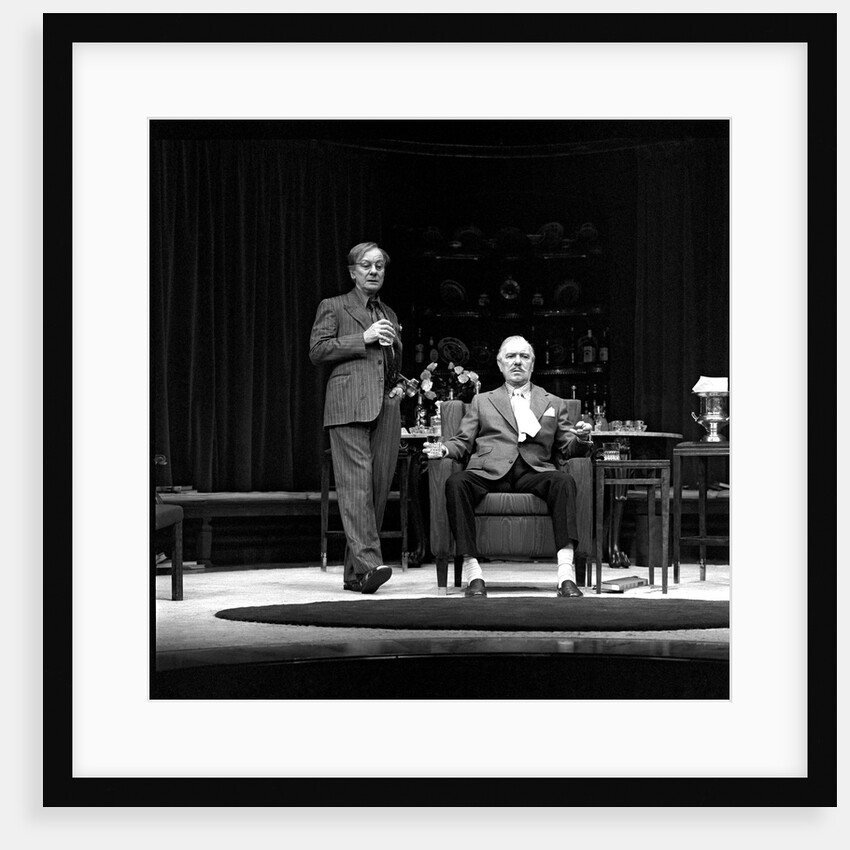 John Gielgud and Ralph Richardson in Harold Pinter's No Man's Land at Old Vic Theatre by Anthony Crickmay