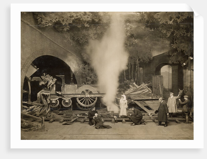 The train crash scene from Cecil Raleigh and Henry Hamilton's The Whip at Drury Lane Theatre by Unknown