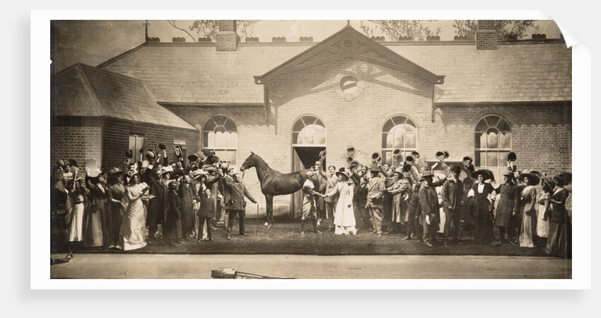 The stables scene from Cecil Raleigh and Henry Hamilton's The Whip at Drury Lane Theatre by Unknown