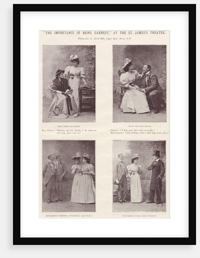 Scenes from Oscar Wilde's The Importance of Being Earnest by unknown