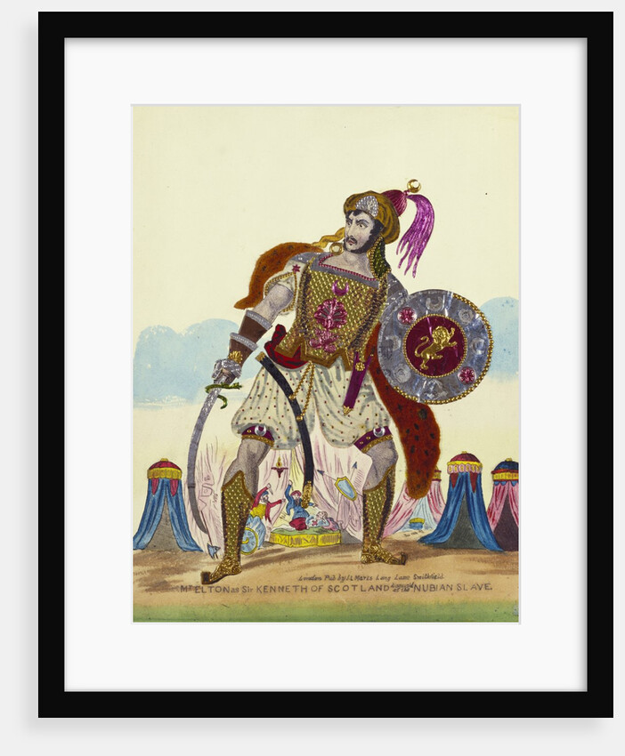 Mr. Elton as Sir Kenneth of Scotland disguised as a Nubian slave. London, England, 19th Century by Unknown