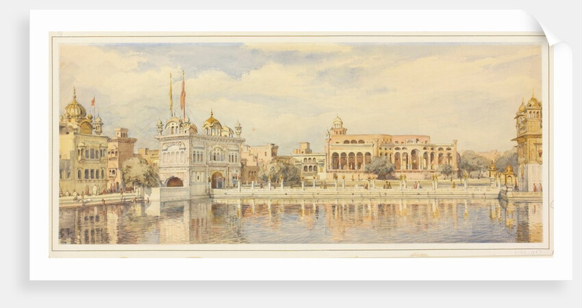 Tank & Marble Causeway the Sikh Temple Amritsar. William Carpenter. Amritsar, India, c.1854 by William Carpenter