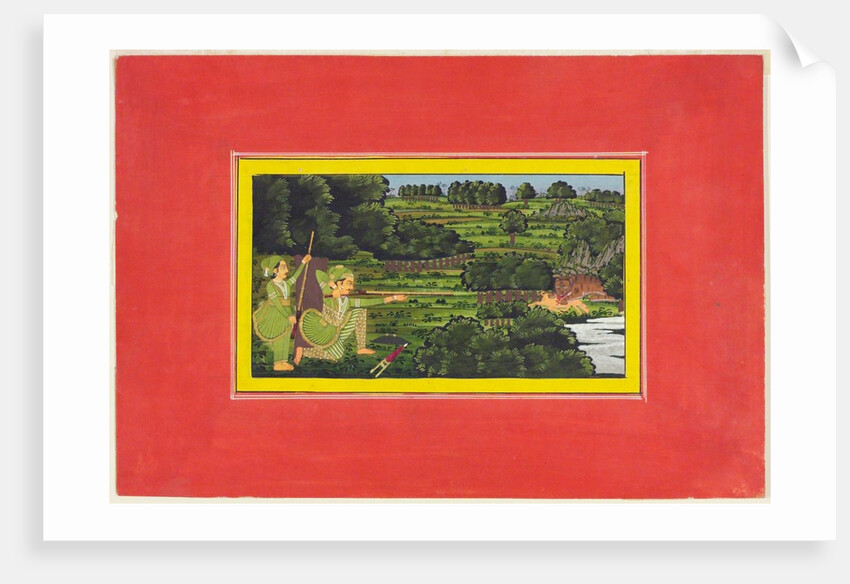 A tiger hunt. Jaipur, India, 19th century by Unknown