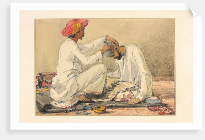 A muslim having his head shaved by William Carpenter