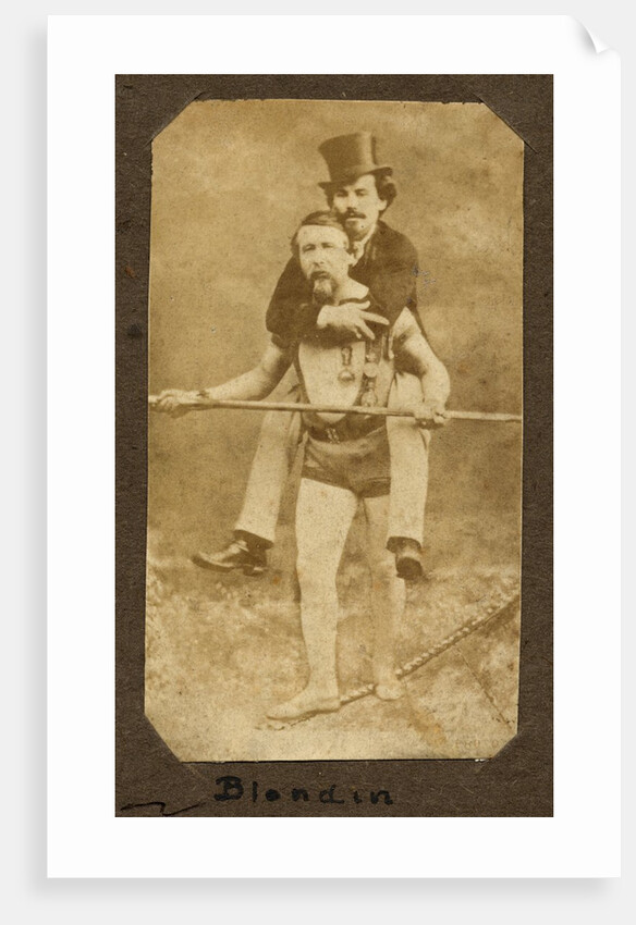 Charles Blondin carrying Mrs Blondin by Anonymous