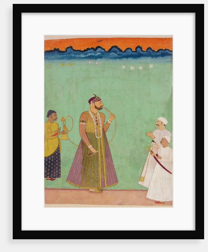 Aristu Jah of Hyderabad smoking a hookah. Hyderabad, India, 19th century by Unknown