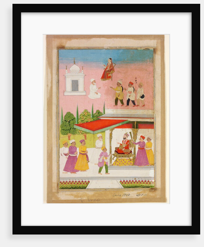 Ruler at court. Maratha, India, 19th century by Unknown