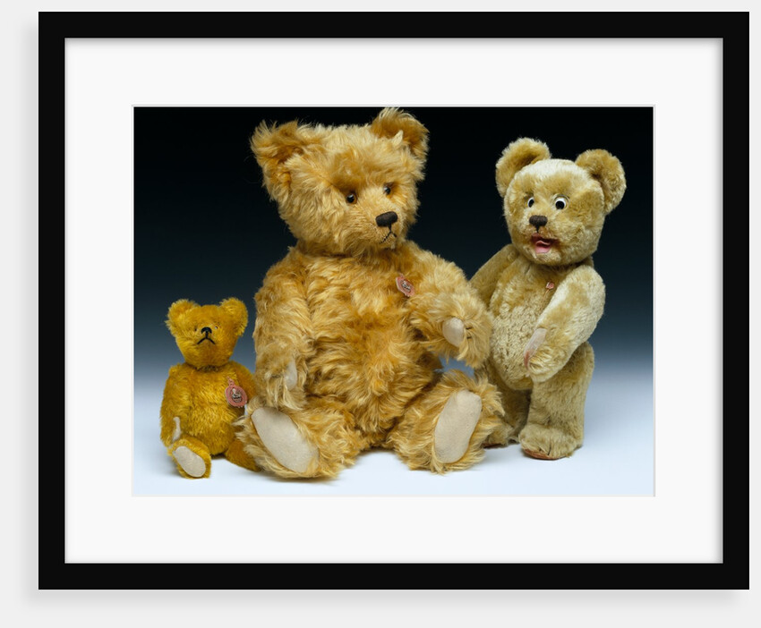 Three teddy bears by Shuco