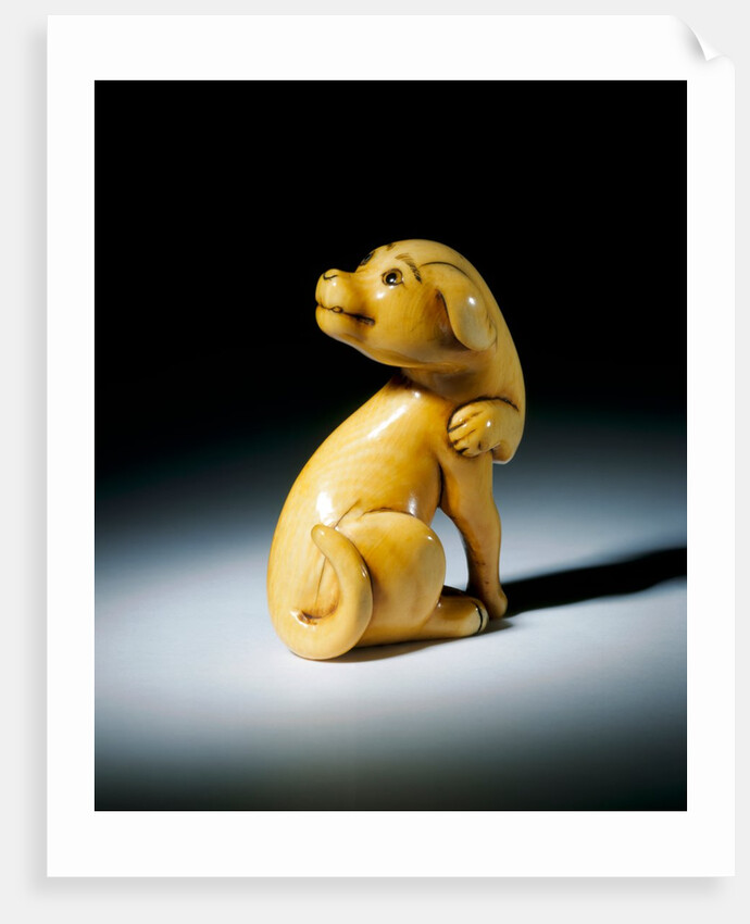Netsuke figure of a dog by Unknown