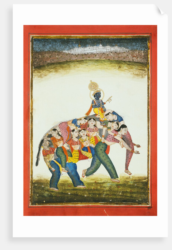 Man on an anthropomorphic elephant. India, 18th century by Unknown