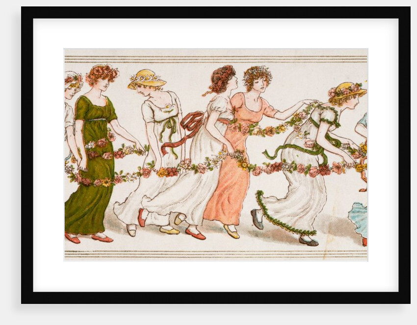 Girls dancing to celebrate Queen Victoria's Jubilee by Kate Greenaway