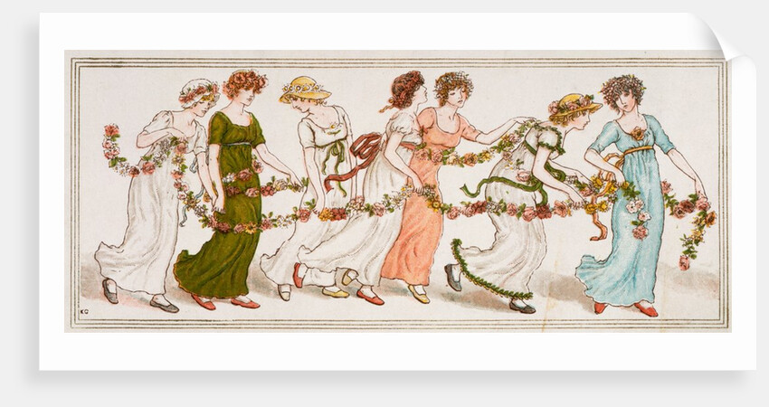 Girls dancing to celebrate Queen Victoria's Jubilee by Kate Greenaway