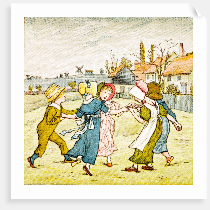 Children playing by Kate Greenaway