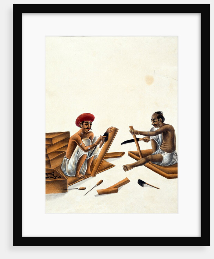 Two Carpenters at Work. Benares, India, early 19th century by Unknown