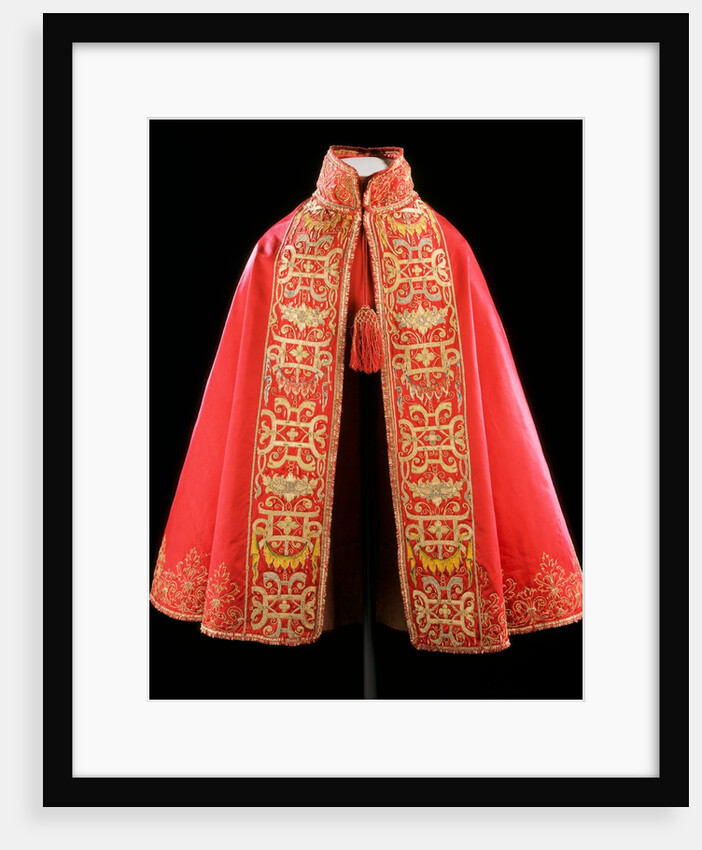 Cloak, satin couched & embroidered, Spain 1580-1600 by Unknown
