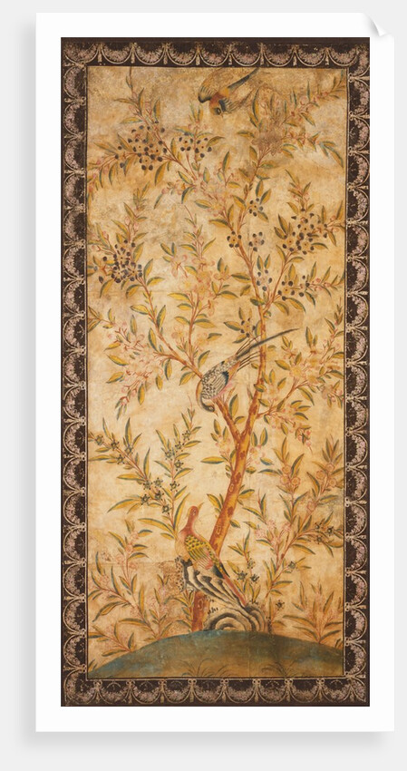 Chinoiserie Wallpaper Panel. Wotton-under-Edge, England, mid-18th century by Unknown