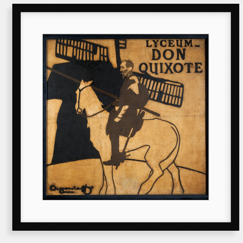 Design for a poster of the play Don Quixote at The Lyceum Theatre by James Pryde