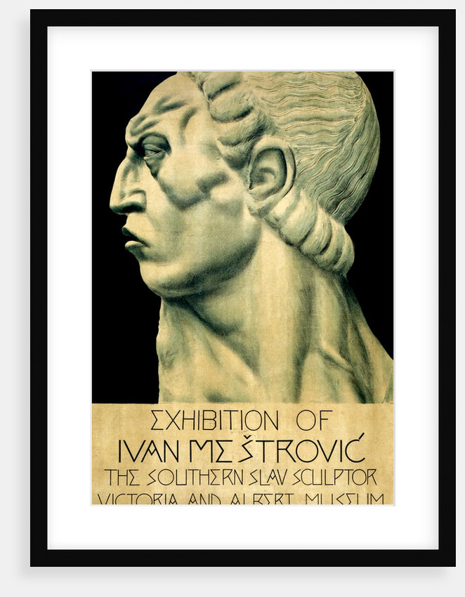 Poster for the exhibition of sculptor Ivan Mestrovic  at the V&A Museum. London, England, 1915 by Ivan Mestrovic