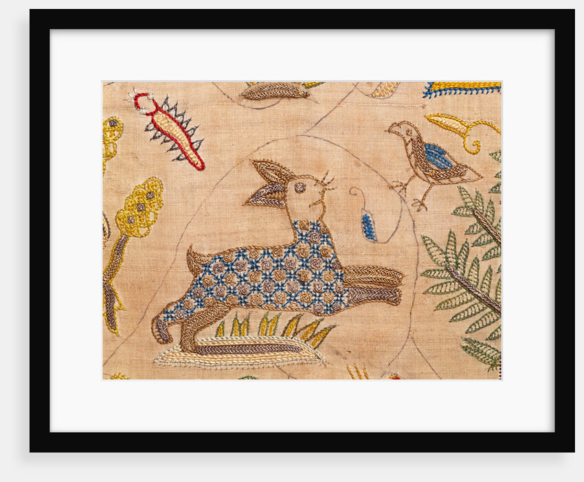 Cover, detail of a running rabbit. England, early 17th century by unknown