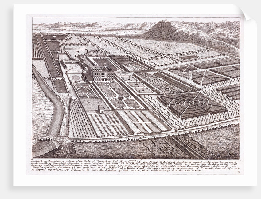 Chatsworth House and Gardens. England, 18th century by Unknown