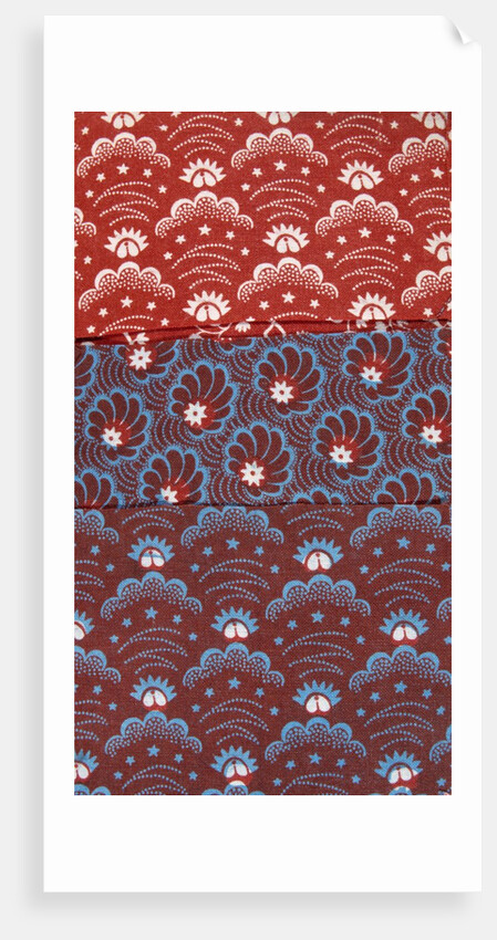 Dye recipe book with samples of printed cotton attached by Anonymous