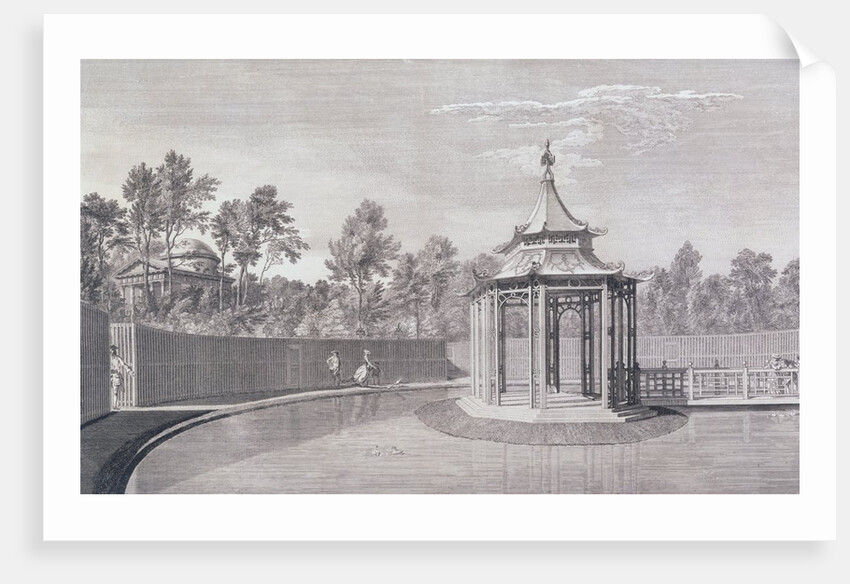 A View of the Menagerie and its Pavilion at Kew by T. Sandby
