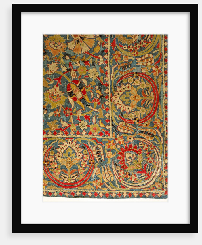 Embroidered silk cover by Unknown