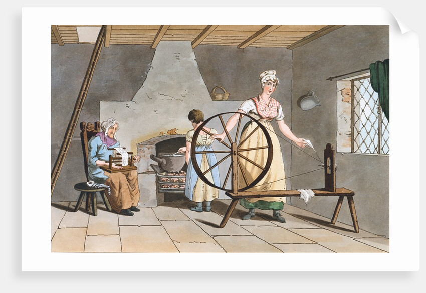 Woman Spining by George Walker