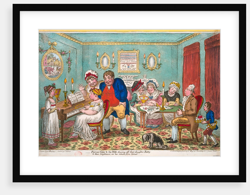 Farmer Giles and wife showing off their daughter Betty by James Gillray