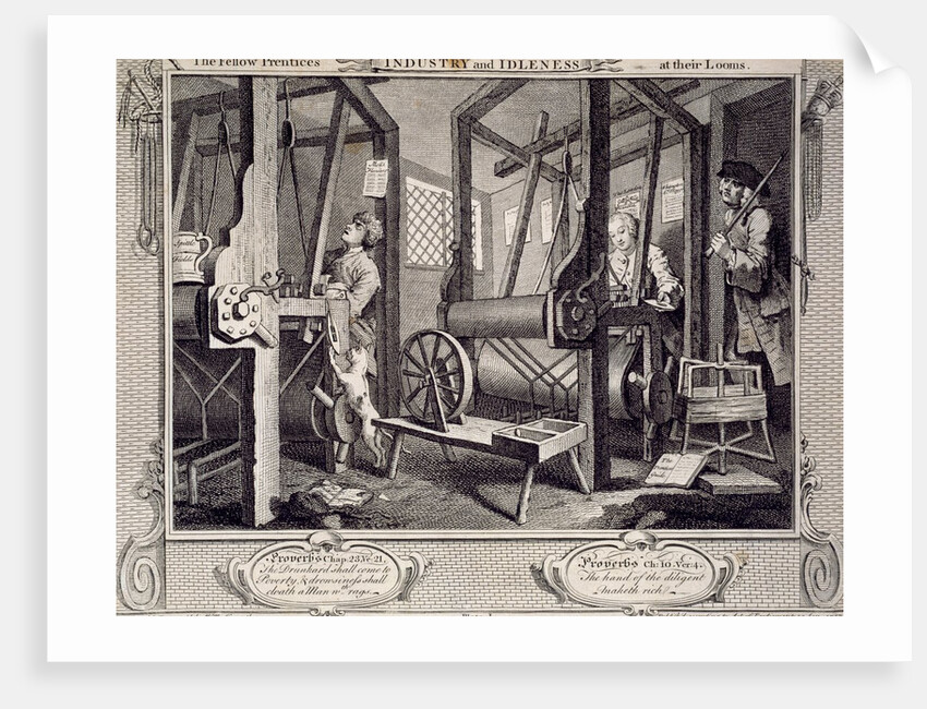 The Fellow Prentices at Their Loom by William Hogarth