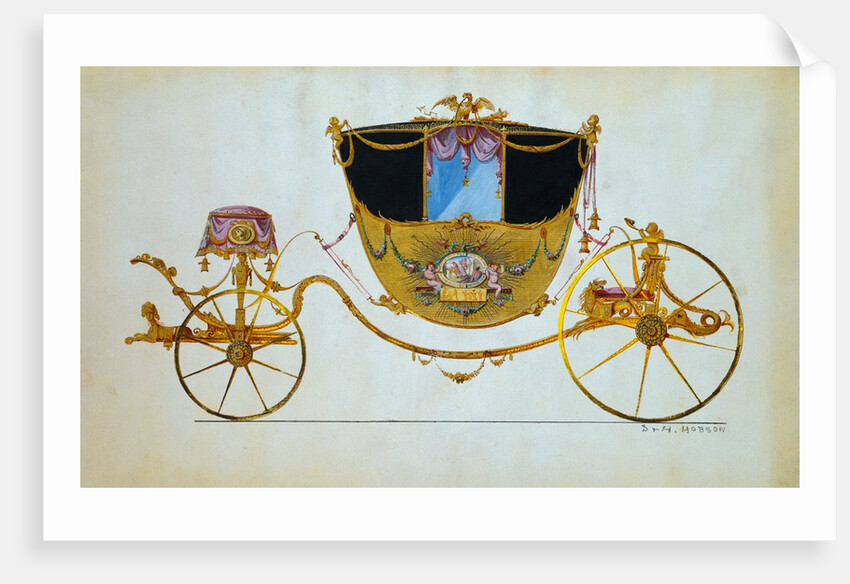 Design for a Town Coach. England or France, late 18th century by Unknown