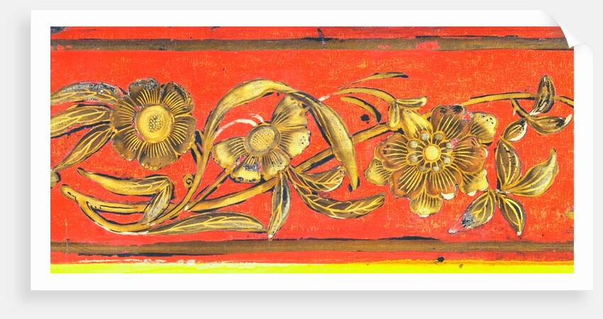 Scrolling chinoiserie flowers, detail by John Linnell