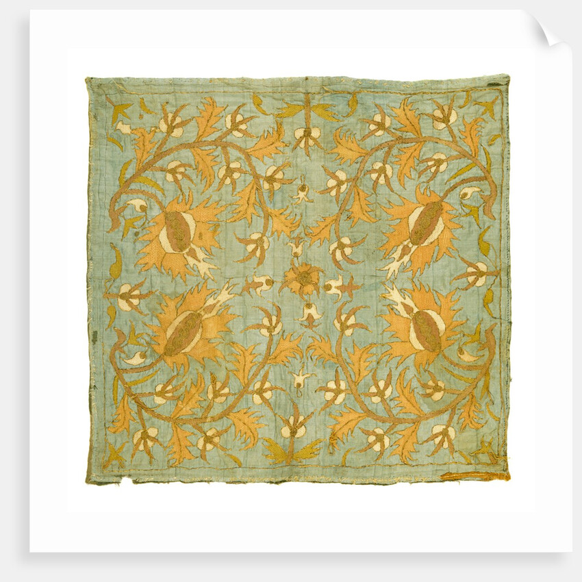 Silk embroidered cover by Unknown