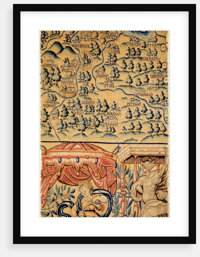 Panel from a large tapestry map by Unknown