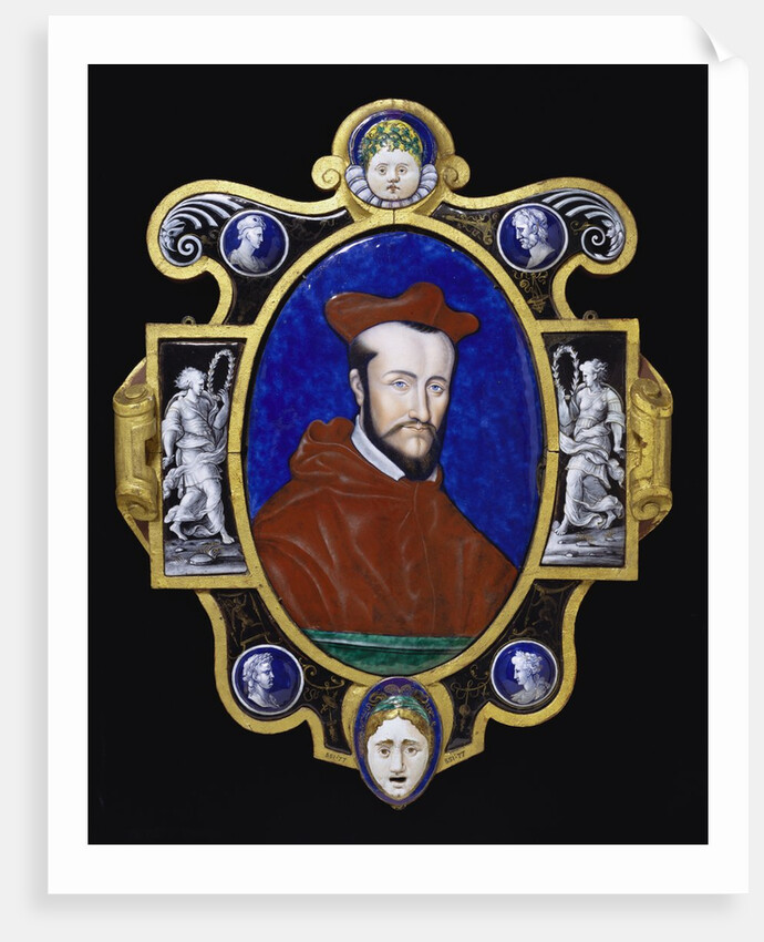 Enamel Plaque of Cardinal of Guise by Léonard Limosin